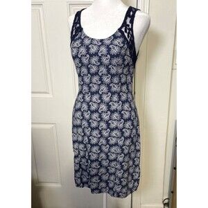Biglietto Women's Blue & white Paisley Print Sleeveless Dress Size Small Party